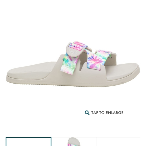 CHACO Chillos Slide (JCH108732) Women's| Size 8|Light Tie Dye| NEW With Box - Picture 3 of 5